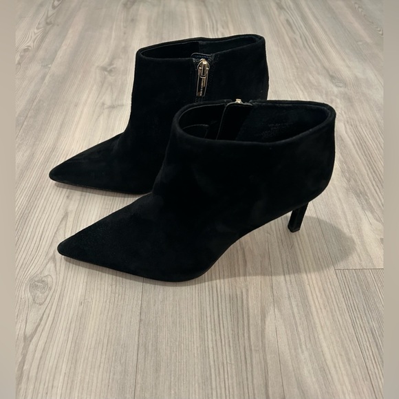 Vince Camuto Shoes - Vince Camuto Black Suede Pointed Toe Ankle Booties